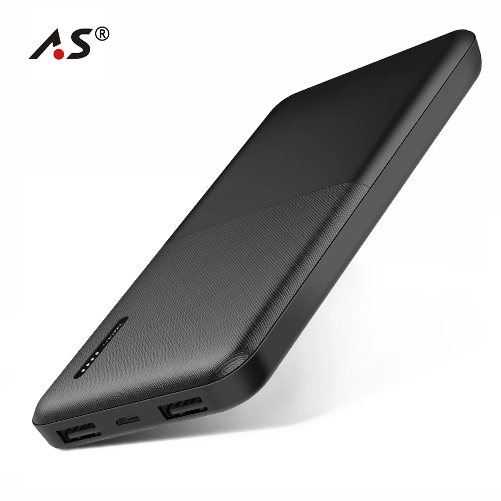 A.S 10000 мАч Внешний аккумулятор для Xiaomi Samsung iPhone Huawei Nokia Powerbank Портативный двойной USB