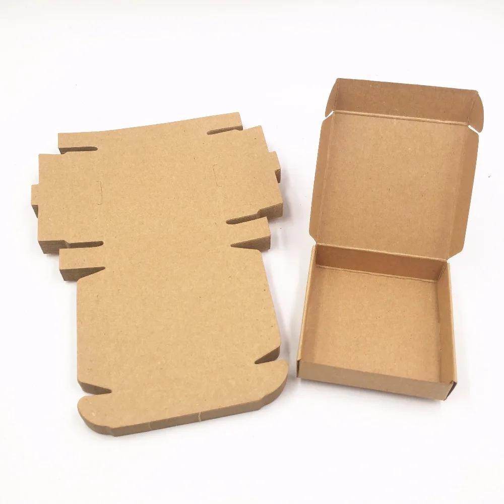 10 шт милые маленькие крафт-бумажные упаковочные картонные коробочки для бутиков авиационная коробка Подарочная коробка для хранения
