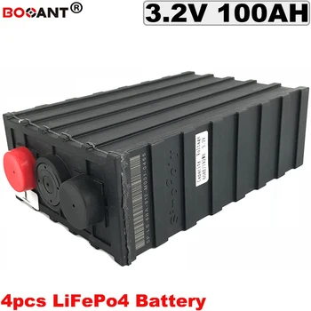 شراء4 قطعة/الوحدة العميق دورة 3.2 فولت 100Ah LiFePO4 الخليوي ليثيوم أيون 60 فولت 48 فولت 12 فولت 100Ah 200Ah EV الشمسية بطارية تخزين شحن مجاني