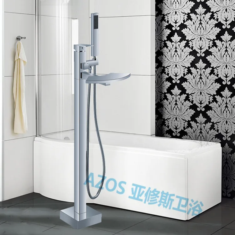 Bathtub Faucets Inspire Waterfall Spray Water Mixers Floor Stand Hand