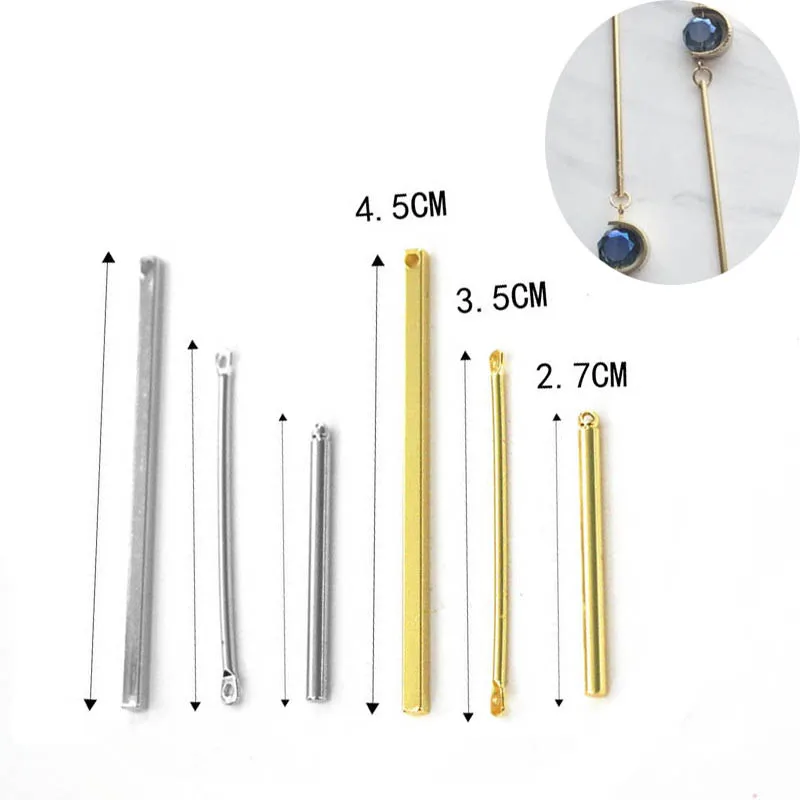 

10pcs Double Cylinder Connecting Rod Metal Earring Fitting Ear Hook Connector DIY Handmade Jewelry Material Accessories Supplier
