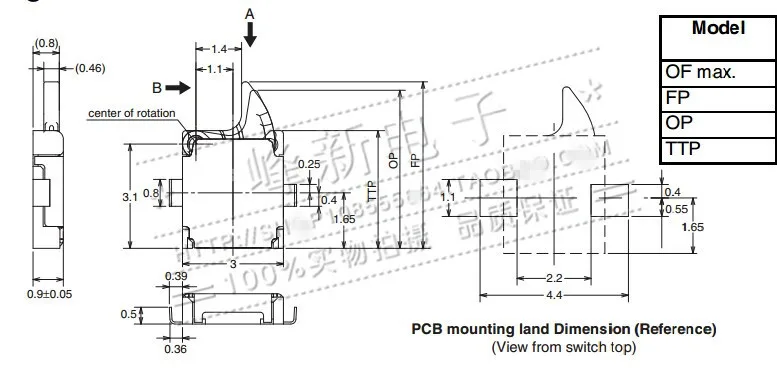 D3SK-B0K-P reset micro-key switch camera limit travel micro-detection switch normally closed 2pin 4_