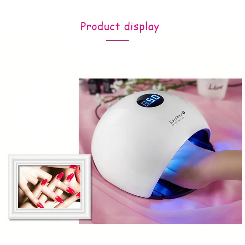 

Manooby 48W Rainbow9 Professional LED UV Nail Lamp Nail Dryer Automatic Sensor Nail Dryer LED Light Nail Polishing Machine Tool