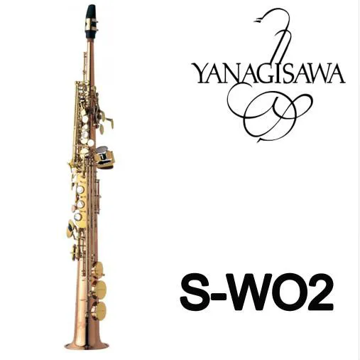 

YANAGISAWA S-WO2 B(B) Soprano Saxophone Phosphor Copper Gold Lacquer Straight Pipe B Flat Sax Musical Instrument With Case