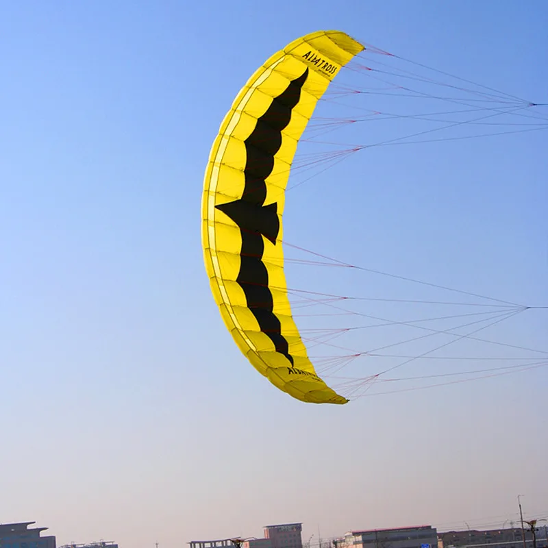 free shipping high quality 5 square meters quad line power kite parafoil kiteboard with control bar line kite surfing hcxkite Wholesale Toys & Hobbies