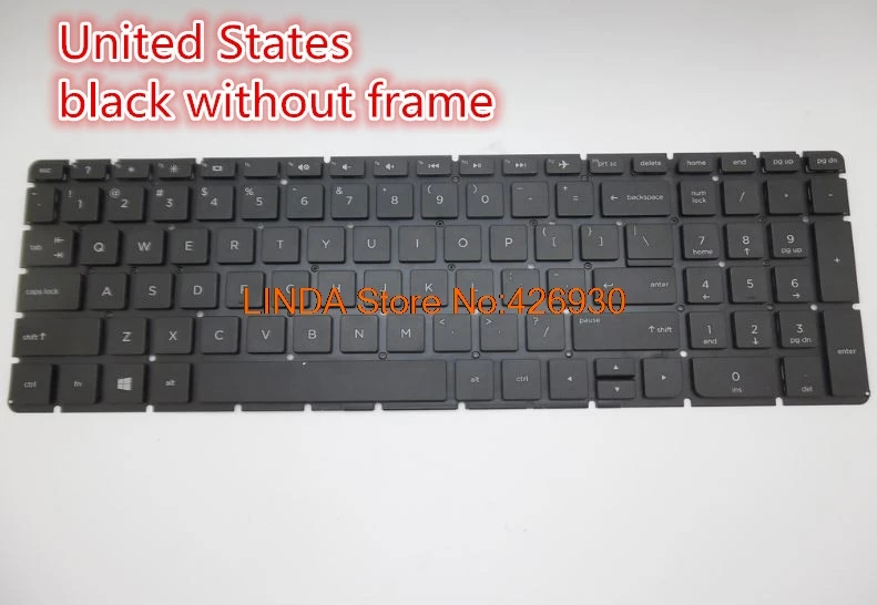 Laptop Keyboard for HP 255 G5 250 G5 256 G5 15-BA000 15-BF000 15-BG000 15G-AD000 15Q-AJ000 Black Without Frame FR France