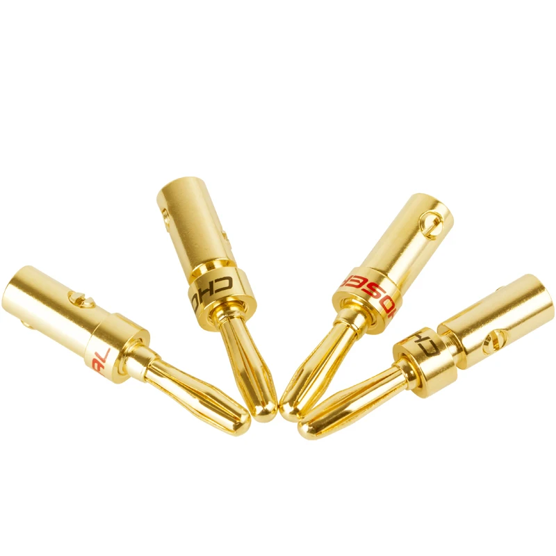 CHOSEAL 24K позолоченная медная фоторазъем адаптер аудио банановые разъемы для
