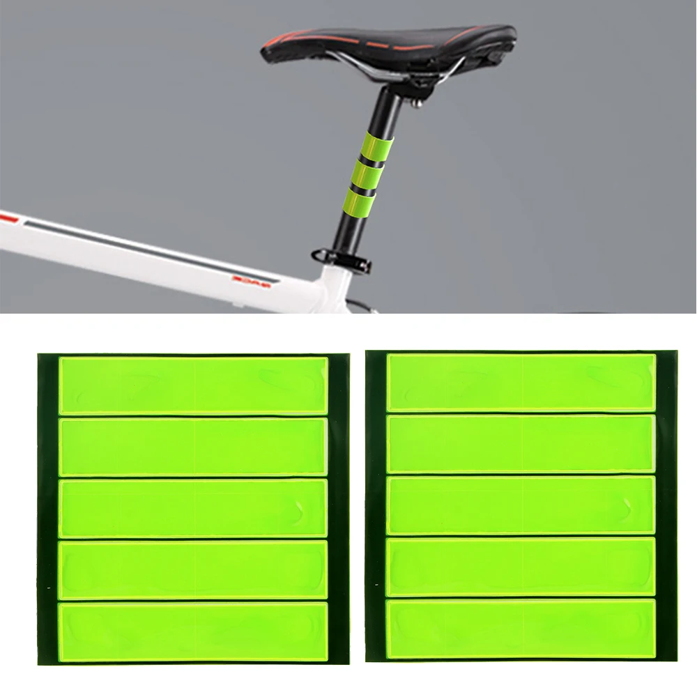 Bicycle Reflective Stickers Safety Warning Light Bike Night Cycling