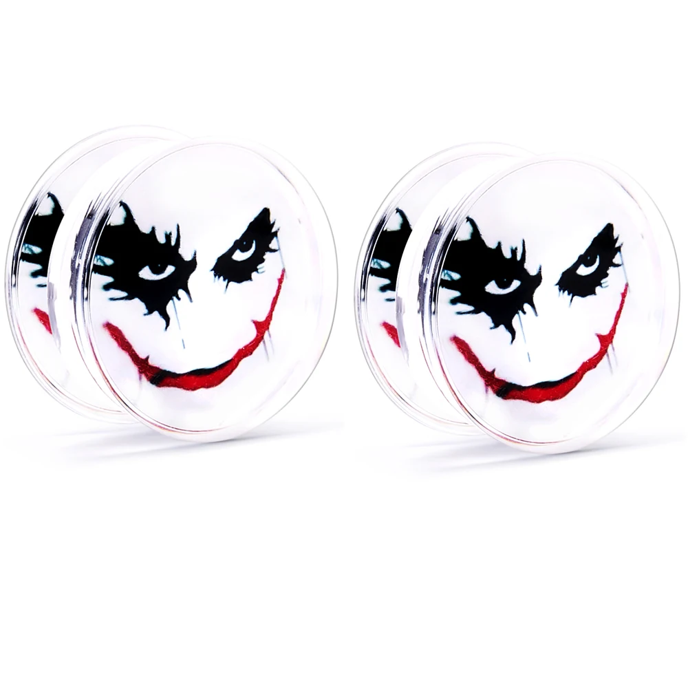 

TIANCIFBYJS 2pcs Acrylic Transparent Ear Plugs Tunnels Earrings Gauges Saddle Ear Stretcher Plugs Kit Piercing for Ear 00g 0g 2g