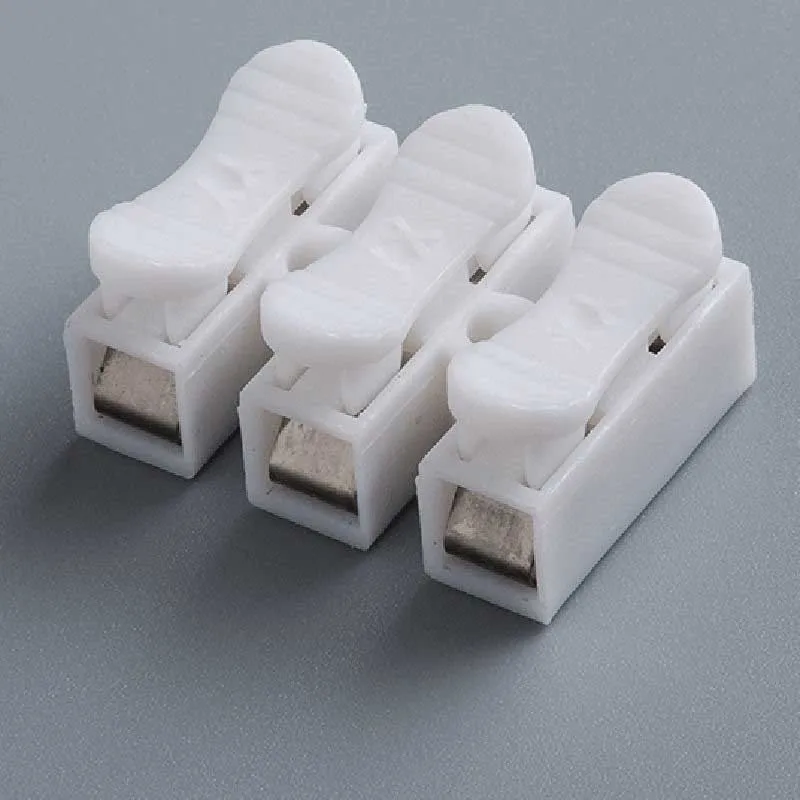 10/30Pcs Quick CH-3 Wire Terminal Push Spring Connector Row Column For Butt LED Lamp Lighting Electric Equipment Mayitr