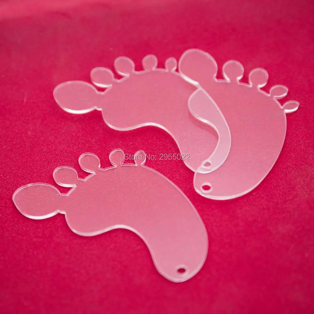 

DIY Acrylic Barefoot Shaped Keychain Blanks,Laser Cut key chains,baby gift tags