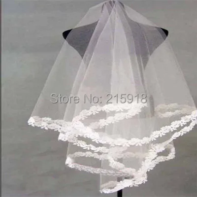red and white wedding veil