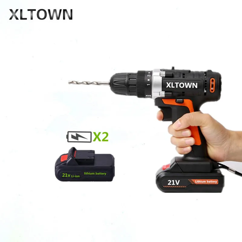 XLTOWN 21V Cordless Electric Screwdriver with 2 battery Rechargeable Lithium Battery Hand Drill Electric Drill Power Tools XLTOWN 21V Cordless Electric Screwdriver with 2 battery Rechargeable Lithium Battery Hand Drill Electric Drill Power Tools