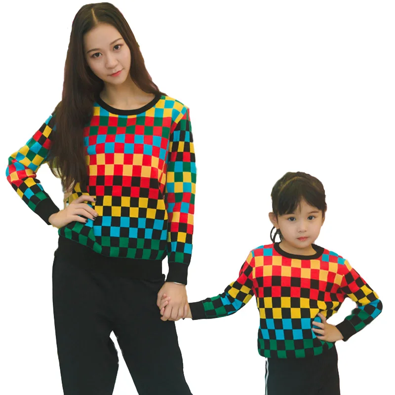 

Family Clothing Winter Autumn Mother Father Son Daughter Outerwear Knitwear Sweater Children Outwear Sweater Kids Sweater Brand