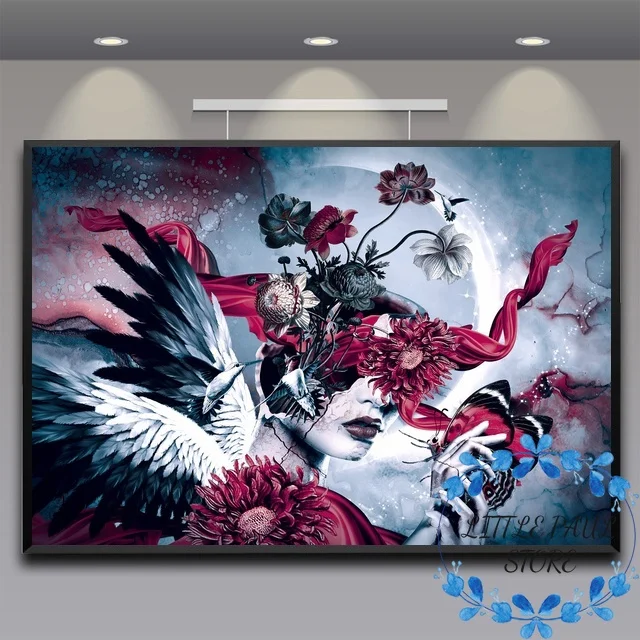 

Surreal Woman art Canvas Poster Character art poster Wall Pictures for Living Room No Frame