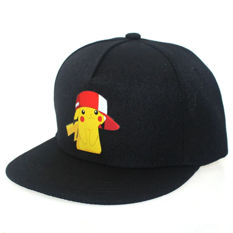 Новинка, бейсбольная кепка с принтом логотипа покемона Пикачу, хип-хоп кепка для мужчин и женщин, унисекс, летние шляпы от солнца, регулируемые