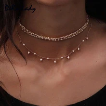 

Fashion Collar Choker Stars Drop Crystal Beads Choker Necklace &pendant Vintage Simulated Pearl Statement Beads Jewelry