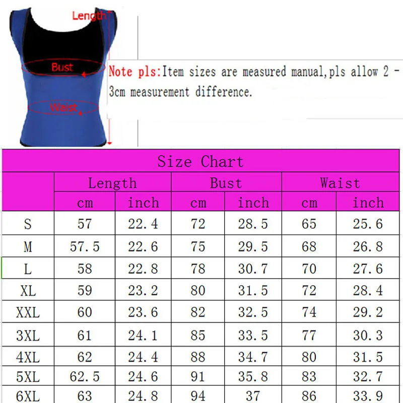 Feelingirl Waist Trainer Size Chart