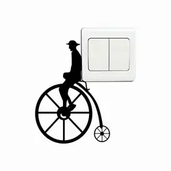 KG-285 Викторианский велосипед настенные наклейки-для ретро-велосипеда виниловые настенные наклейки-винтажные Сменные наклейки обои для