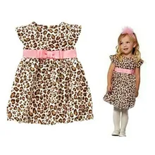 Детское леопардовое платье бальное платье для девочек детское розовое платье с бантом, летние костюмы для детей, вечерние свадебные платья для маленьких девочек