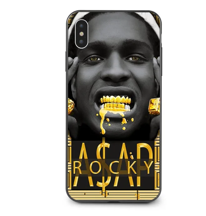 ASAP Rocky Cool Rapper Черный Силиконовый ТПУ чехол для телефона чехол для iPhone 5 5S SE 6 6splus 7 7Plus 8 8 Plus X XS MAX XR 5,8 6,1 6,5