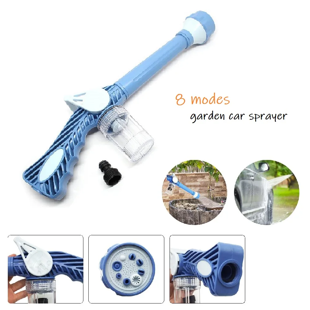 

Multifunctional 8 In 1 Home Garden Sprayer Car Cleaning Spray Gun Sprayer Easy to Use Ez Jet Water Cannon Turbo Irrigation Tool