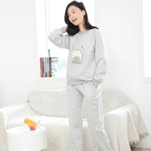 Зимняя женская Повседневная Толстая хлопковая Домашняя одежда, пуловер, пижама, теплая Осенняя Пижама, комплекты с длинным рукавом, одежда для сна, свитер, костюм