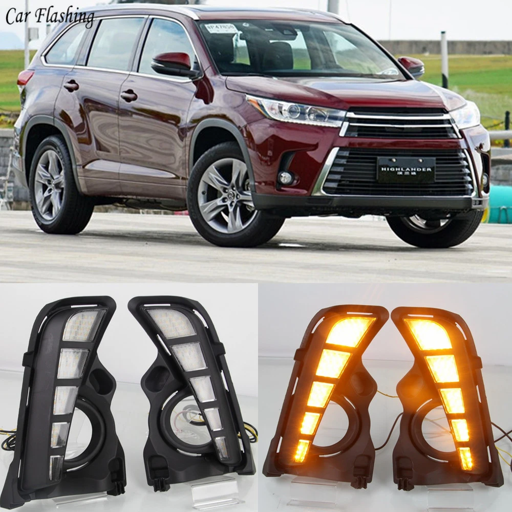 Car flashing 2PCS LED Daytime Running Light Car Accessories Waterproof