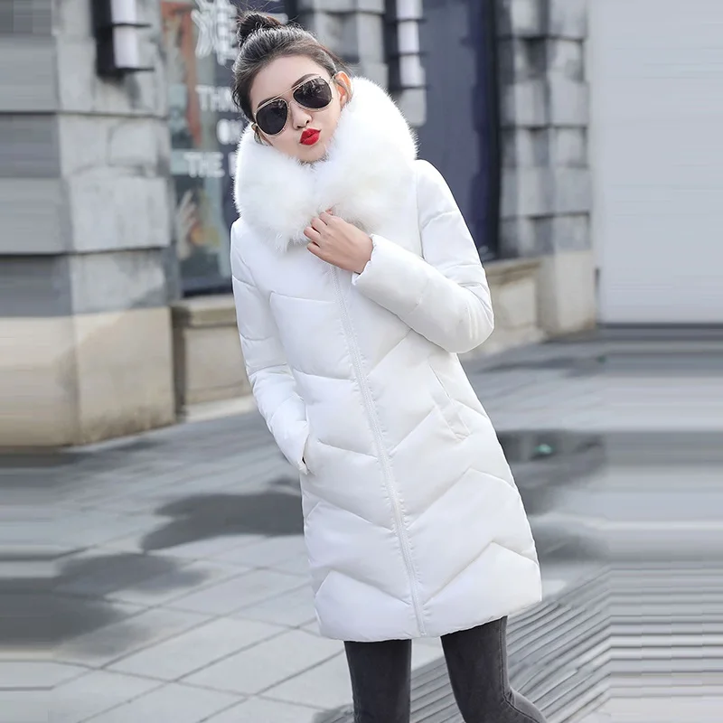 Модная зимняя женская куртка, Новое поступление, парки, тонкое длинное пальто для женщин, зимняя пуховая парка, теплая зимняя куртка с капюшоном