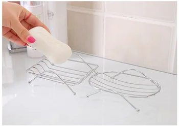 

100pcs Stainless Steel Soap Holder Drain Soap Dish Tray Fashion & Brief Bathroom Accessories Square & Oval Styles wen6425
