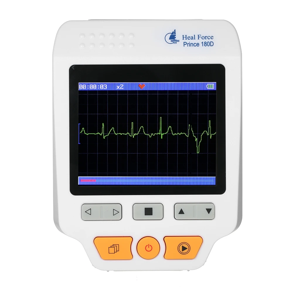  Heal Force Prince 180D Medical Portable ECG EKG Heart Rate Monitor LCD Chest Limb Electrocardiograp