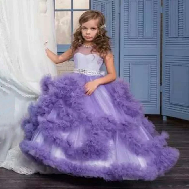 Новое элегантное платье с цветочным узором для девочек на свадьбу элегантное вечернее платье принцессы для девочек от 4 до 14 лет