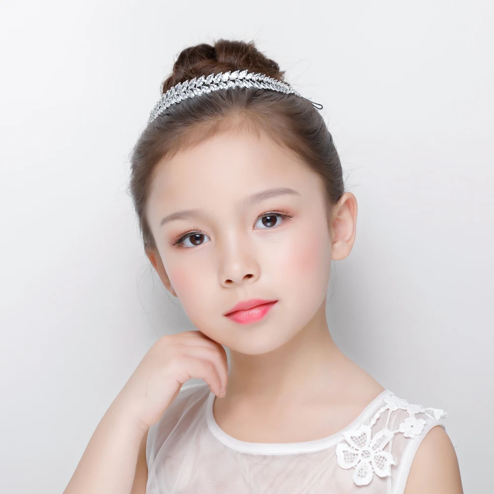 

Marquise Cut Clear Zircon Tiara Headband Princess Coronet AAA Cubic Zirconia Crown Hair Accessories for Wedding Girls Headpieces