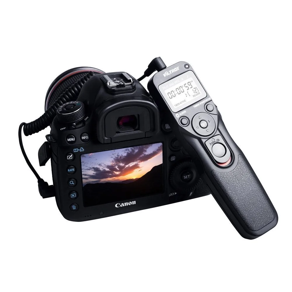 Viltrox MC-C1 Камера ЖК-дисплей ЖК-экраном таймером и Управление спуском фотографического затвора для цифровой однообъективной зеркальной камеры Canon EOS R 1300D 760D 1500D 800D 650D 200D 550D 77D 80D M5 M6
