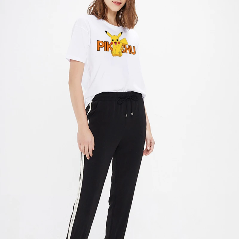 

ZSIIBO Girls Costume Female T-shirt Japanese Comic Print Funny Summer 2019 New Fashion Large size Ladies Tees Girl tops CX6L209