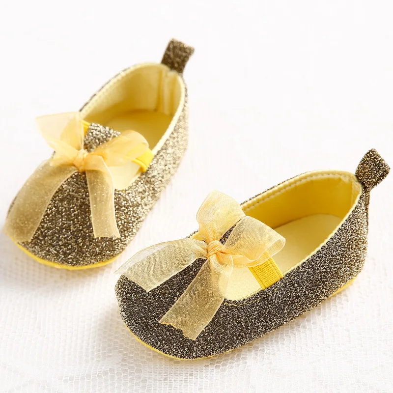 Elegant Baby Girls Dress Princess Shoes Bling Lace Bowknot Toddler Kids