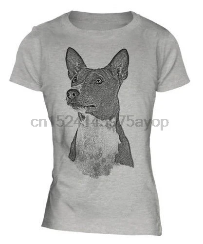 BASENJI BOZZE футболка DA DONNA STAMPATA TOP DOG AMANTE AFRICANO CESPUGLIO CANE | Мужская одежда