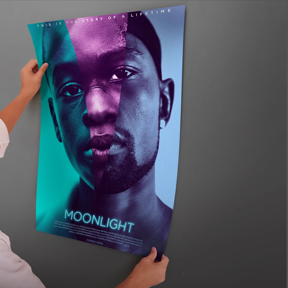 Лунный свет Flim кино афиша клей Бумага живопись с пленкой Книги по искусству