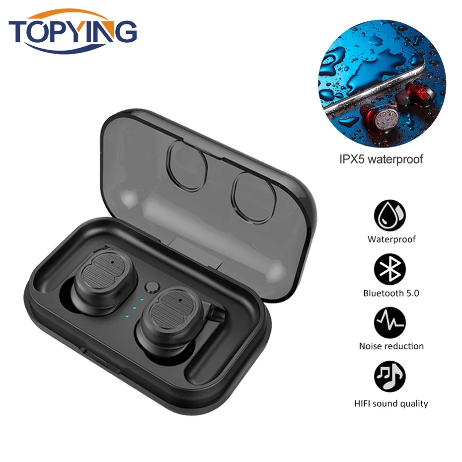 

Bluetooth 5.0 Earphones TWS Wireless Headphones Blutooth Earphone Handsfree Headphone Sports Earbuds Gaming Headset Phone PK HB