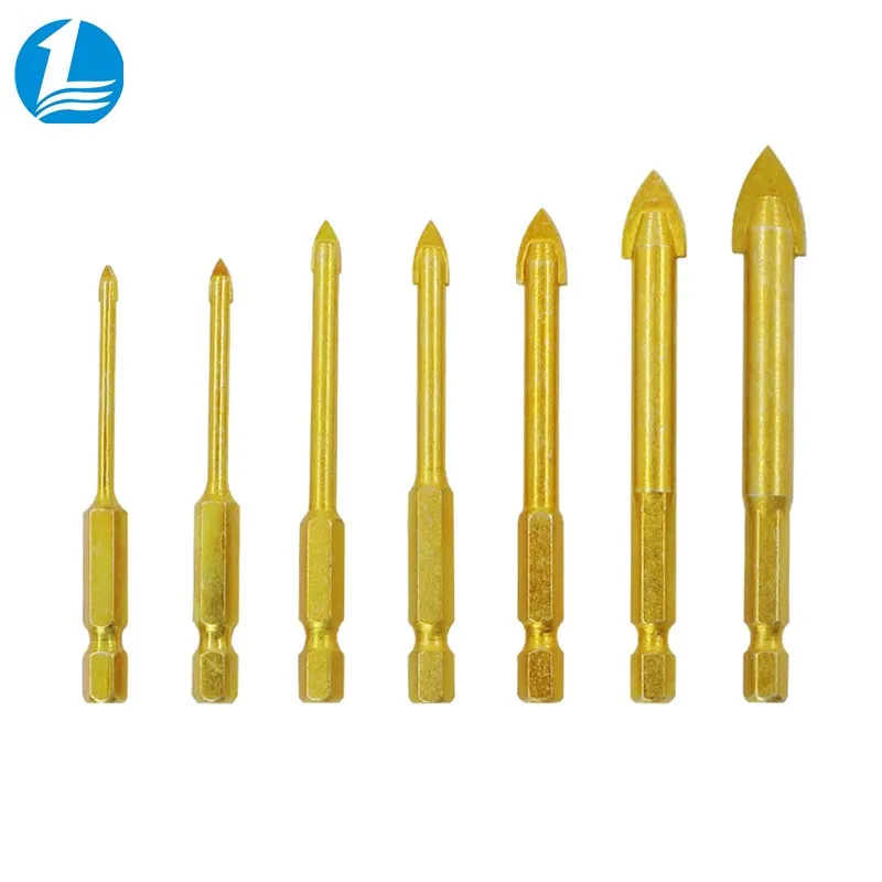 

Power tool accessories set ceramic tile glass hole opener Hex shank ceramic industrial grade alloy triangular drill bit
