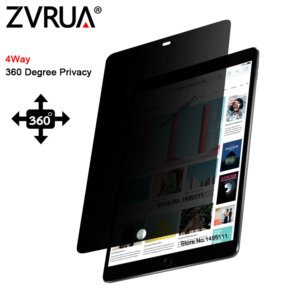 PET 360 degree Privacy Filter For 7.9 inch iPad mini 1 / mini 2 / mini