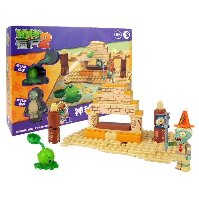 [Hot] 387pcs new ideas plants vs zombies struck game Building Blocks set Toys Compatible legoingly gift for children action