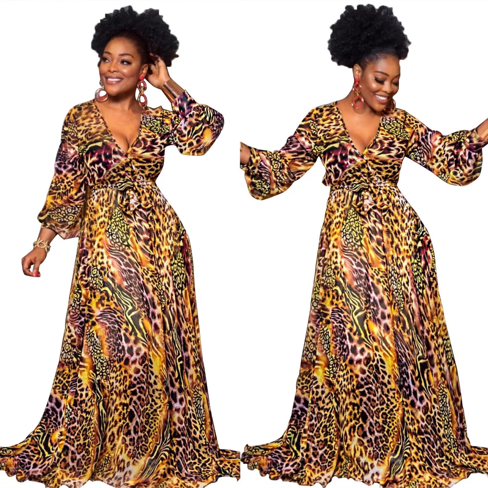 Стильная африканская женская одежда Дашики модный принт эластичная одежда с длинными рукавами платье супер размер длинное платье для лета