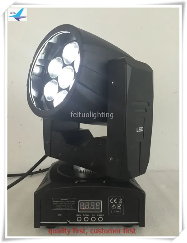 Бесплатная доставка 12 шт./лот этап DJ Disco зум Лира луч Мини Moving Head Light 7x12 w RGBW 4in1 светодиодный DMX Красочные Музыка светомузыка