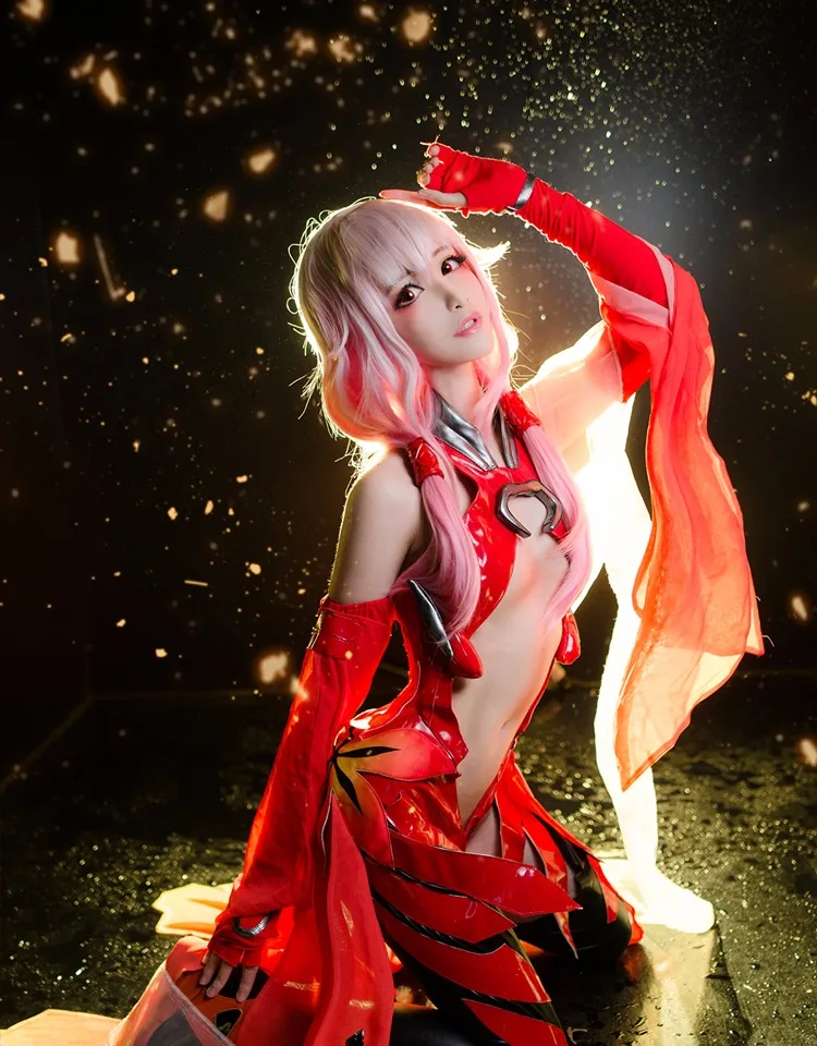 Guilty Crown Yuzuriha Inori, костюм для косплея, сексуальная искусственная кожа, красное платье, Униформа, карнавальные костюмы на Хэллоуин для женщин, одежда в стиле аниме, наряд