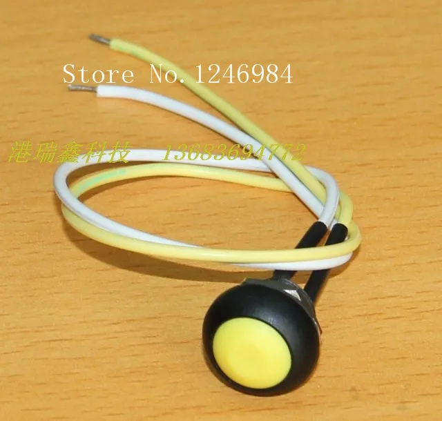 

[SA]PAS6 circle with a line of yellow waterproof without a lock button switch reset button normally open Taiwan Deli Wei M12--20