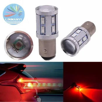 

2PCS Car Led S25 BAY15D 1157 Canbus No Error Free Decoder Lamp 1157 Brack Lights Reverse Lights DRL Turn Signal Light White/Red