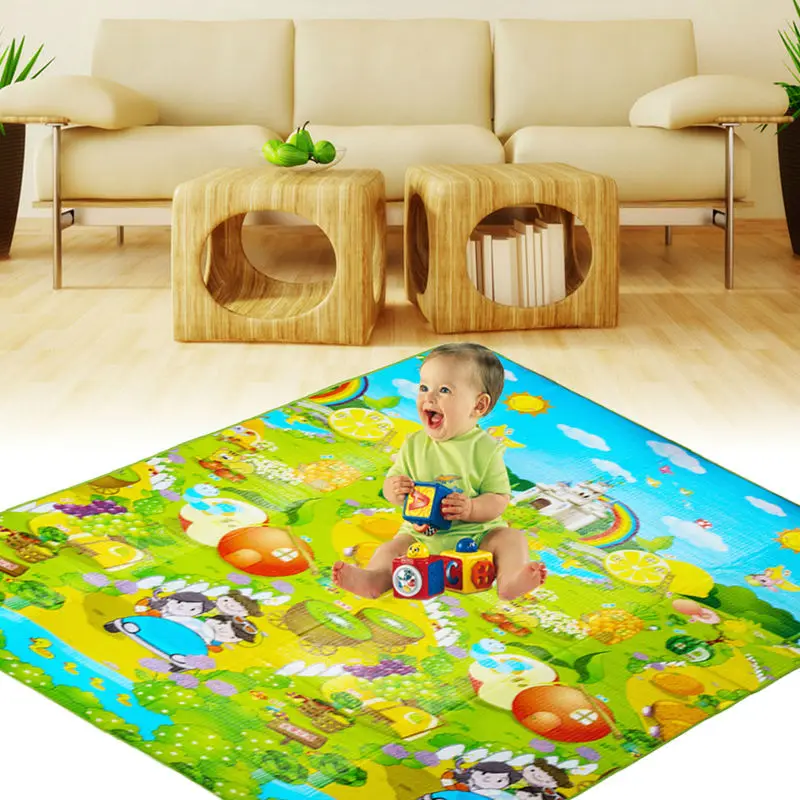 Crawling Pad Baby Kid Toddler Crawl Play Game Picnic Carpet Multi color Letter Alphabet Mat PE