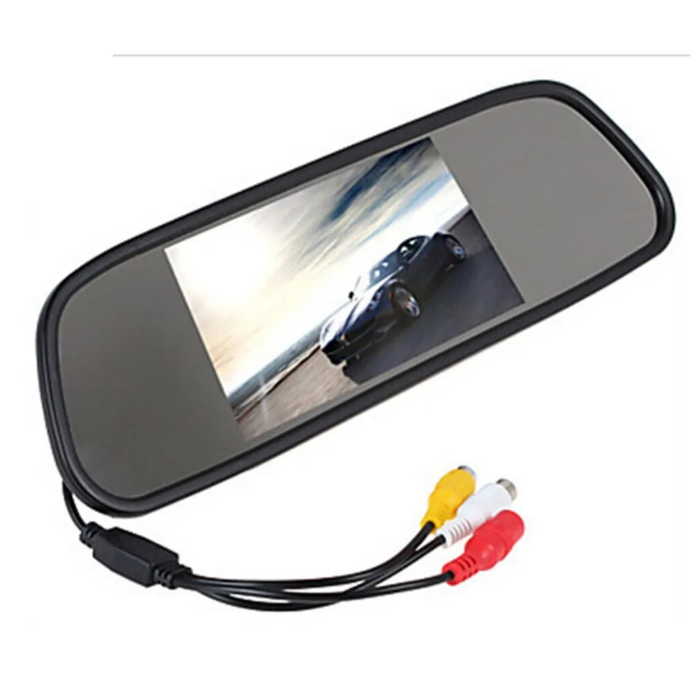5inch 12V Universal HD Car Rearview Mirror Display LCD Digital DVD VCD