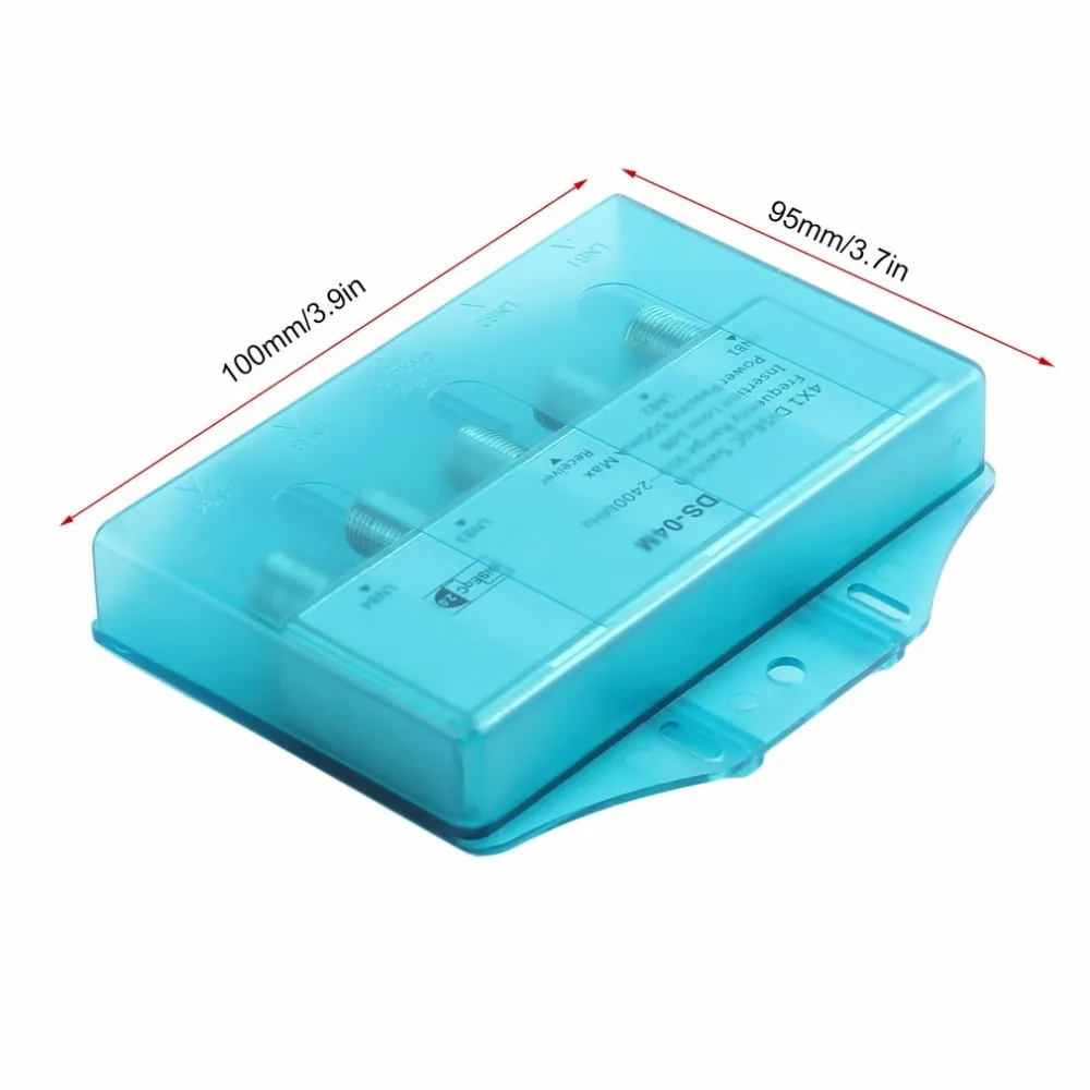 Водонепроницаемый 4x1 DS-04M спутниковый 950-2400 МГц DiSEqC2.0 переключатель FTA блюдо плоский LNB мультипереключатель для широкополосного спутникового приемника